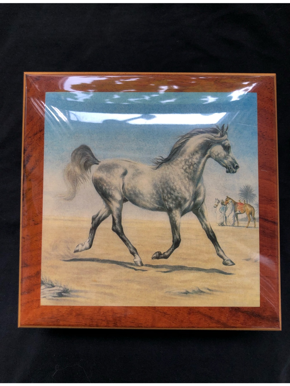 Musical Jewelry Box with Arabian Horse